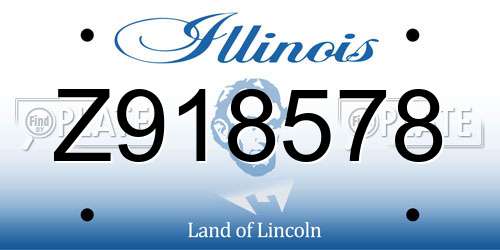 Z918578 Illinois License Plate