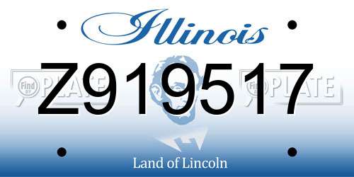 Z919517 Illinois License Plate