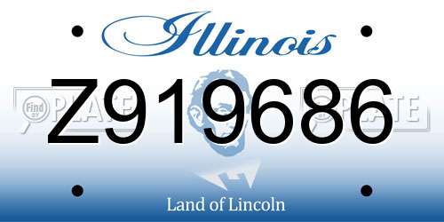 Z919686 Illinois License Plate