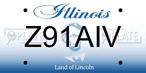 Z91AIV Illinois License Plate