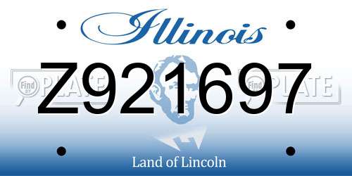 Z921697 Illinois License Plate