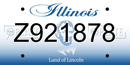 Z921878 Illinois License Plate