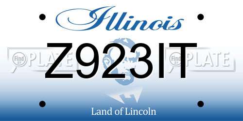 Z923IT Illinois License Plate