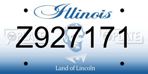 Z927171 Illinois License Plate
