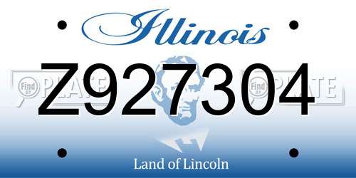 Z927304 Illinois License Plate