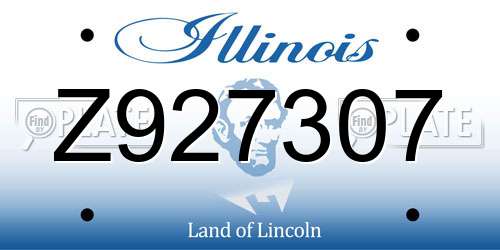 Z927307 Illinois License Plate