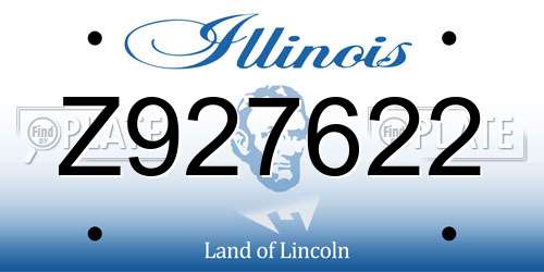 Z927622 Illinois License Plate