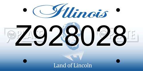 Z928028 Illinois License Plate