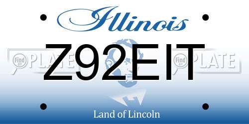 Z92EIT Illinois License Plate