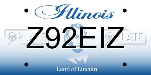 Z92EIZ Illinois License Plate