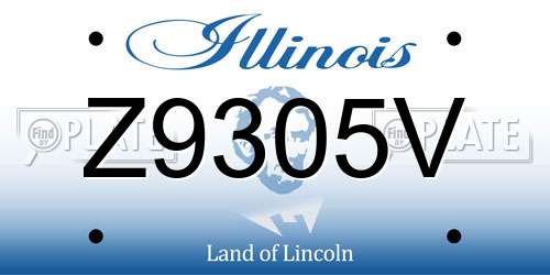 Z9305V Illinois License Plate