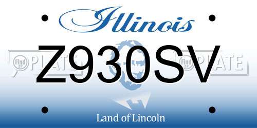 Z930SV Illinois License Plate