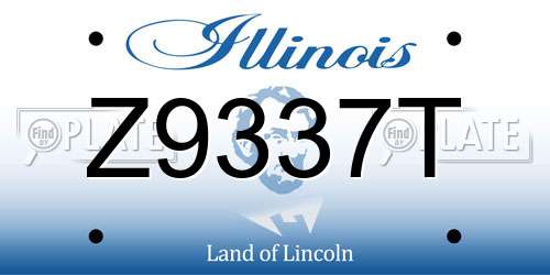 Z9337T Illinois License Plate