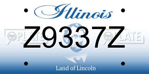 Z9337Z Illinois License Plate