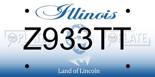 Z933TT Illinois License Plate