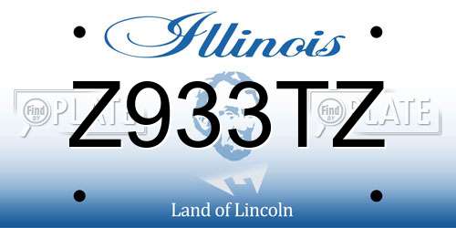 Z933TZ Illinois License Plate