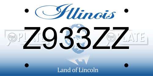 Z933ZZ Illinois License Plate