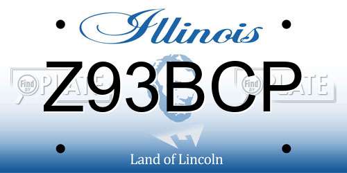 Z93BCP Illinois License Plate