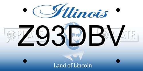 Z93DBV Illinois License Plate