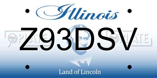 Z93DSV Illinois License Plate