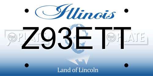 Z93ETT Illinois License Plate