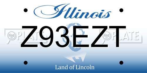 Z93EZT Illinois License Plate