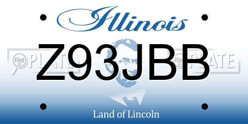Z93JBB Illinois License Plate
