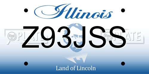 Z93JSS Illinois License Plate