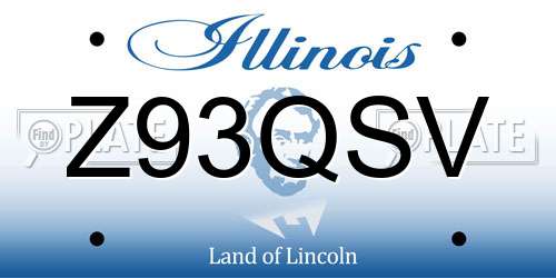 Z93QSV Illinois License Plate