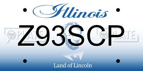 Z93SCP Illinois License Plate