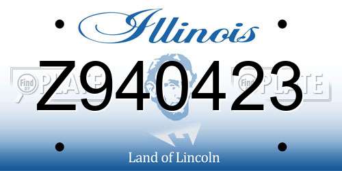 Z940423 Illinois License Plate