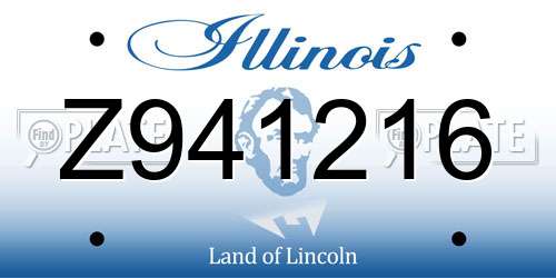 Z941216 Illinois License Plate