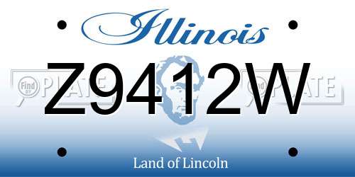 Z9412W Illinois License Plate