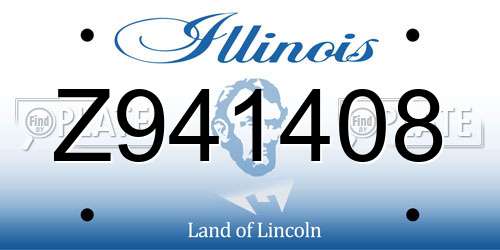 Z941408 Illinois License Plate