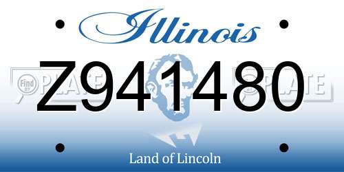 Z941480 Illinois License Plate