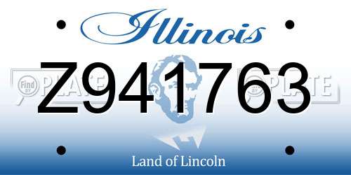 Z941763 Illinois License Plate