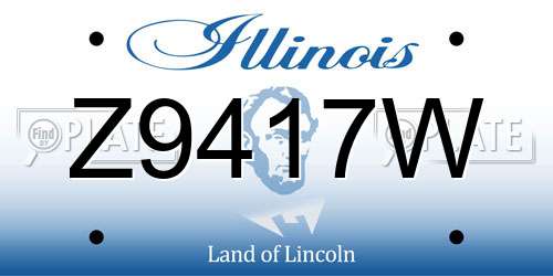 Z9417W Illinois License Plate