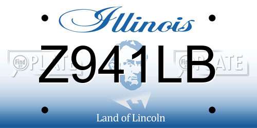 Z941LB Illinois License Plate