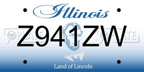 Z941ZW Illinois License Plate