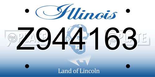 Z944163 Illinois License Plate