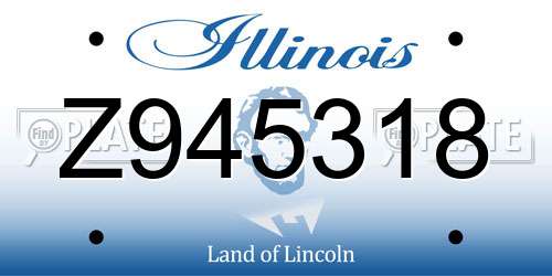 Z945318 Illinois License Plate