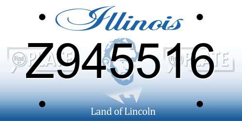 Z945516 Illinois License Plate