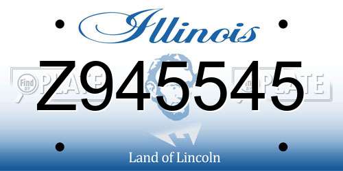 Z945545 Illinois License Plate