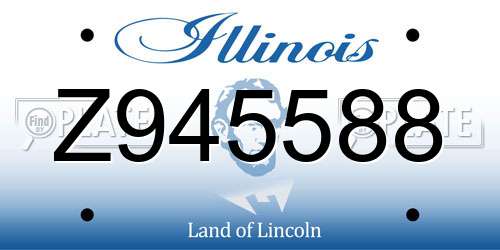 Z945588 Illinois License Plate