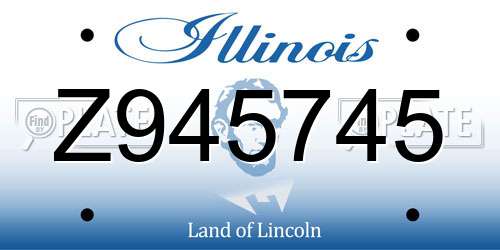 Z945745 Illinois License Plate