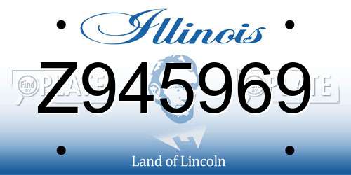 Z945969 Illinois License Plate