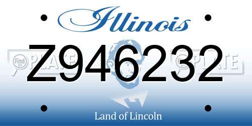 Z946232 Illinois License Plate