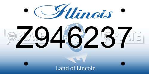 Z946237 Illinois License Plate