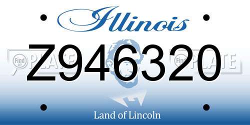Z946320 Illinois License Plate