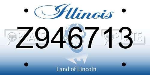 Z946713 Illinois License Plate